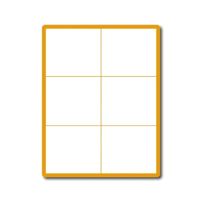 35 00506 - Print Etiketa A4, 105 mm x 99 mm, Žlutá reflexní, 6 etiket na archu, Balení - 100 ks