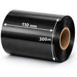 31 00192 – Termotransférová Fólia, PPAT805, Živica, Out, Čierna, 110 mm x 300 m, Dutinka 25 mm 1″