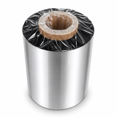 31 00202 – Termotransférová Fólia, PPA305/1, Vosk/Živica, Out, Čierna, 90 mm x 300 m, Dutinka 25 mm 1″
