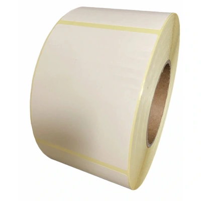 32 00076/1 – Termo Etiketa 80 mm x 100 mm, Thermo eco, Biela, Dutinka 40 mm, 2000 ks/kotúč, Odlepiteľné lepidlo, Priemer kotúča 185 mm