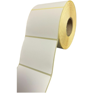 32 01142 – Etiketa 80 mm x 60 mm, Thermo eco, Bílá, Dutinka 40 mm, 1000 ks/kotouč, Permanetní lepidlo, Průměr kotouče 112 mm