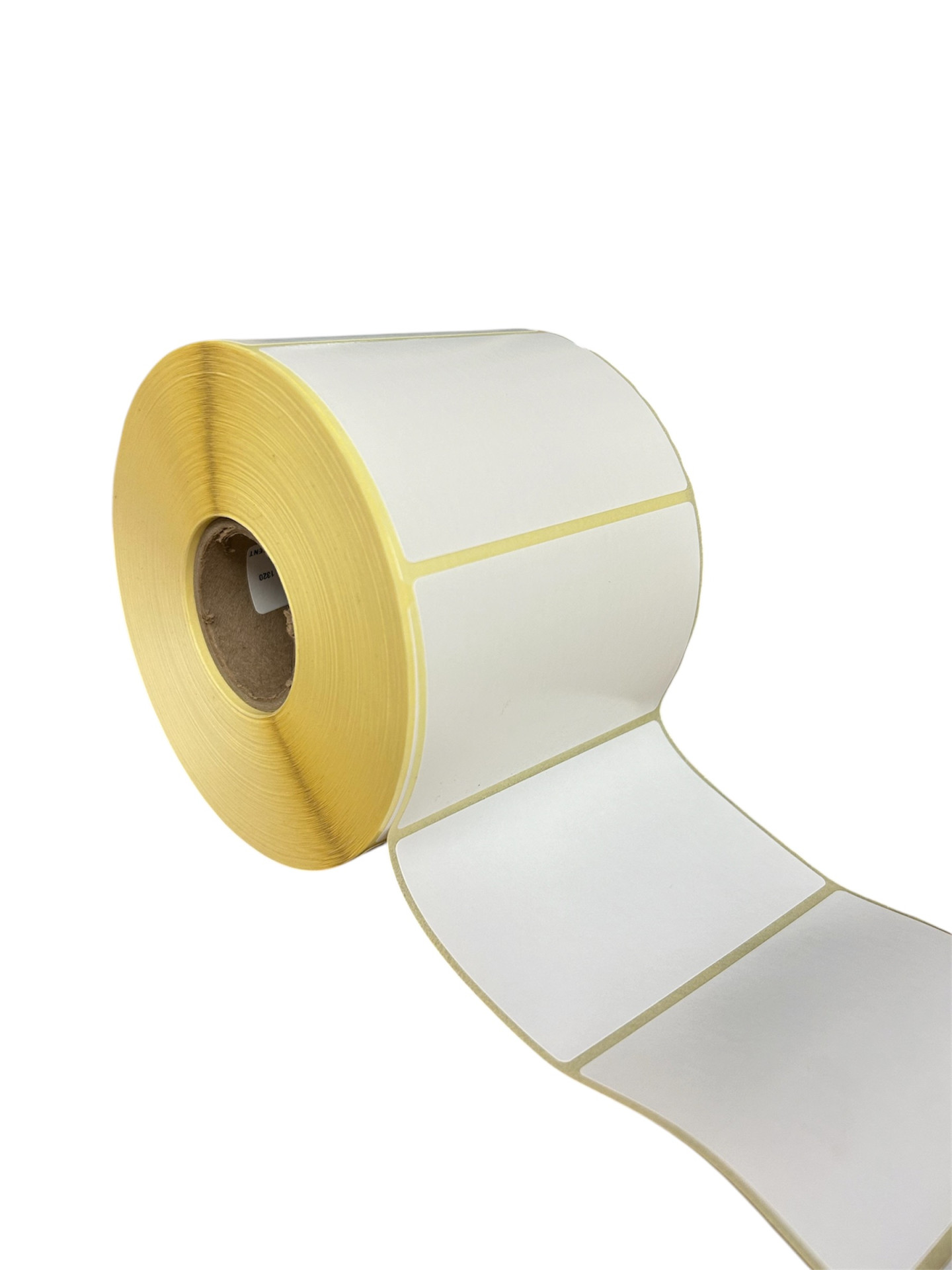 32 00229 – Etiketa 90 mm x 60 mm, Pololesklý papír, Bílá, Dutinka 40 mm, 1000 ks/kotouč, Odlepitelné lepidlo, Průměr kotouče 107 mm