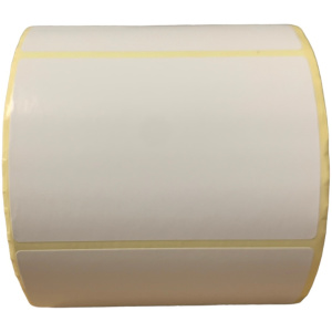 32 00229 – Etiketa 90 mm x 60 mm, Pololesklý papír, Bílá, Dutinka 40 mm, 1000 ks/kotouč, Odlepitelné lepidlo, Průměr kotouče 107 mm