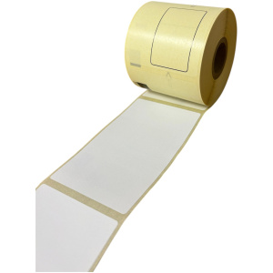 32 00761 – Etiketa 62 mm x 100 mm, Thermo eco, Bílá, Dutinka 25 mm, 300 ks/kotouč, Permanentní lepidlo, DK-11202