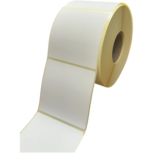 32 01127 – Etiketa 70 mm x 70 mm, Thermo eco, Bílá, Dutinka 40 mm, 1000 ks/kotouč, Odlepitelné lepidlo