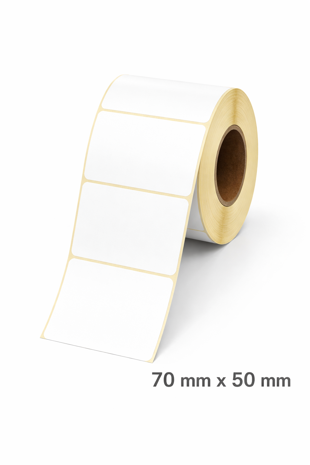 32 01157 – Etiketa 70 mm x 50 mm, Thermo eco, Biela, Dutinka 40 mm, 1000 ks/kotouč, Odlepitelné lepidlo