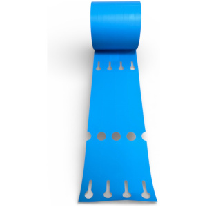 32 01166 – Etiketa záhradnícka 25 mm x 200 mm, 4 – Produkcia, Polypropylén, Bledomodrá, Dutinka 40 mm, 500 ks/kotúč