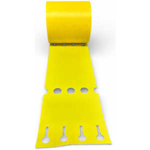 32 01171 – Etiketa záhradnícka 25 mm x 200 mm, 4 – Produkcia, Polypropylén, Žltá, Dutinka 40 mm, 500 ks/kotúč