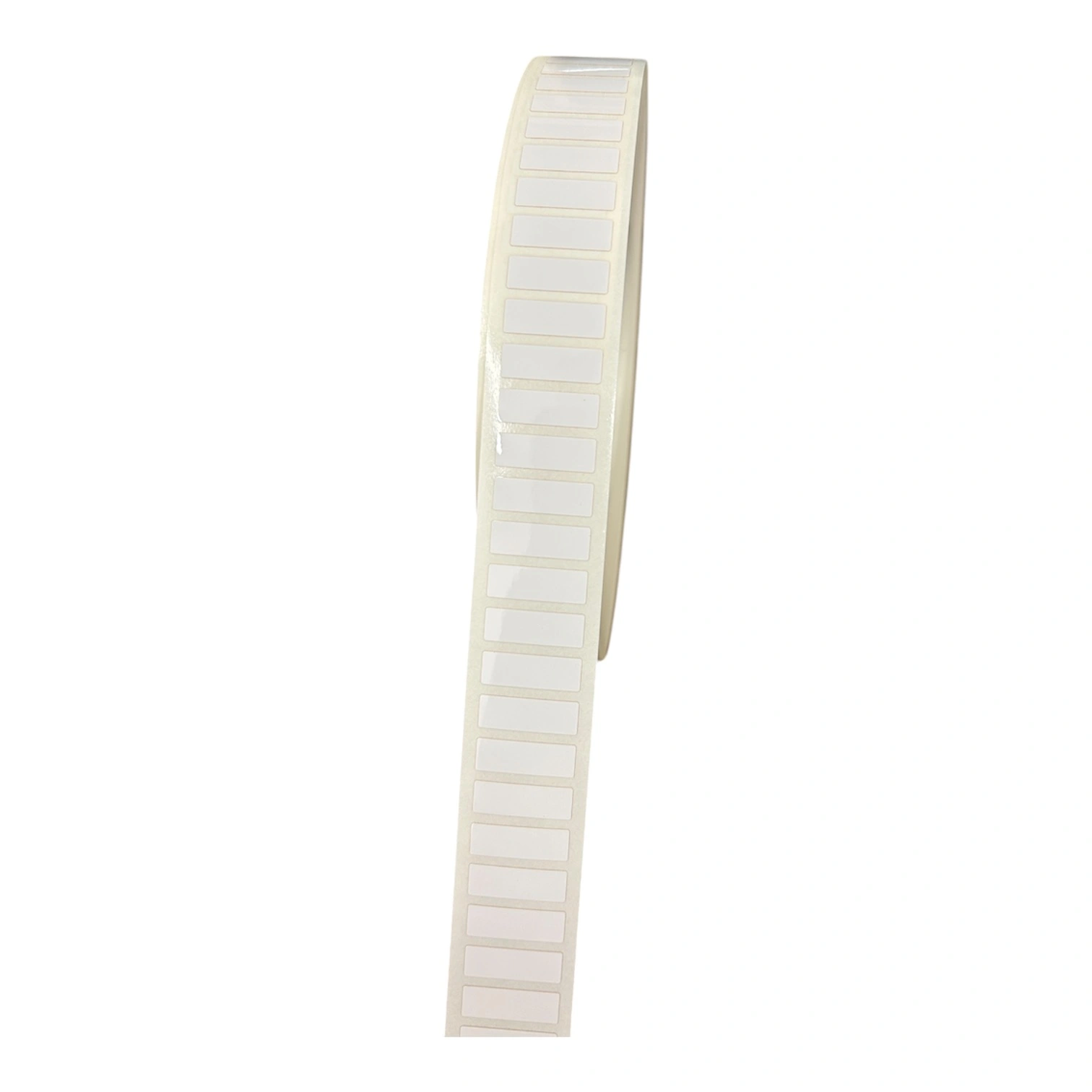 32 01308 – Etiketa 19 mm x 6,35 mm, Polyimid, Bílá, Dutinka 76 mm, 10000 ks/kotouč, Extra silné lepidlo, B – 727 / THT Brady kompatibilní