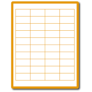 35 00282 – Print Etiketa A4, 48,5 mm x 25,4 mm, Bílá, Polyester, 40 etiket na archu, s okrajem po celém obvodu, oblé hrany – Balení 20 ks