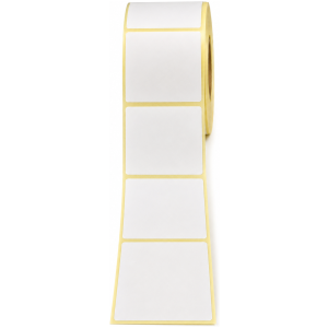 32 01271 – Termo Etiketa 60 mm x 60 mm, Thermo top, Bílá, Dutinka 40 mm, 2000 ks/kotouč, Permanentní lepidlo