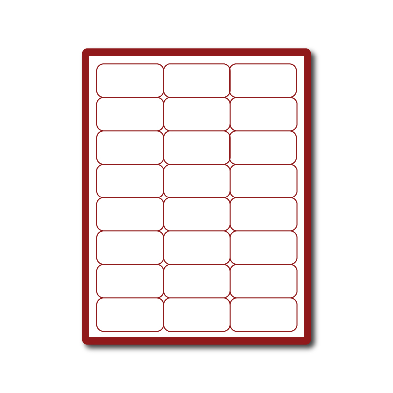 35 00057 - Print Etiketa A4, 68 mm x 36 mm, 24 etiket na archu, s okrajem po celém obvodu - Balení 100 ks