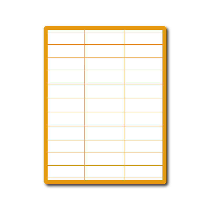 35 00117 - Print Etiketa A4, 70 mm x 25,4 mm, 33 etiket na archu, s horním/dolním okrajem, oblé hrany - Balení 100 ks