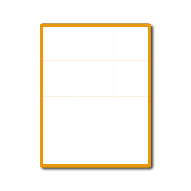 35 00083 - Print Etiketa A4, 70 mm x 74 mm, 12 etiket na archu, bez okraje, oblé hrany- Balení 100 ks