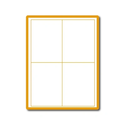 35 00666 - Print Etiketa A4, 90 mm x 130 mm, Lesklý papír, 4 etikety na archu, pro inkoustové tiskárny, Balení - 100 ks