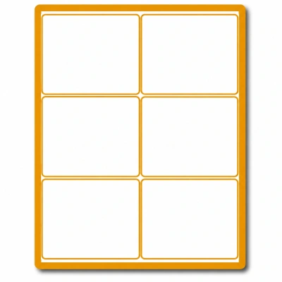35 00493 - Print Etiketa A4, 99,1 mm x 93,1 mm, Žlutá reflexní, 6 etiket na archu, Balení - 100 ks